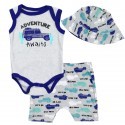 Bloomin Baby Let's Go Adventure Awaits Baby Boys 3 Piece Set Free Shipping Houston Kids Fashion Clothing