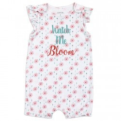 Bloomin Baby Watch Me Grow Floral Print Infant Girls Romper Free Shipping Houston Kids Fashion Clotihng Store