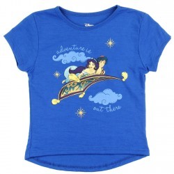 Disney Adventure Is Out There Aladdin And Jasime Riding On A Magic Carpet Girls Toddler Shirt 