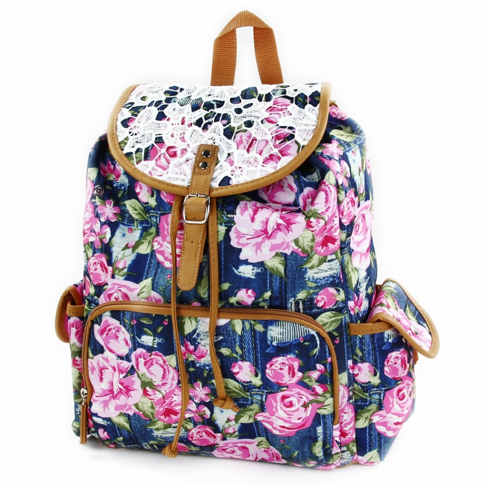 pink rose backpack