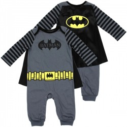 DC Comics Batman Baby Boys Dress Up Coverall With Cape Perfect For Halloween Free Shipping