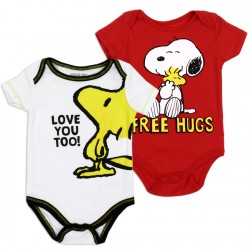 Peanuts Snoopy And Woodstock Free Hugs Onesie Love You Too Onesie Free Shipping