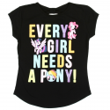 Hasbro My Little Pony Every Girl Needs A Pony Girls Shirt Free Shipping Houston Kids Fashion Clothing Store