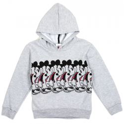 Disney Mickey Mouse Grey Pullover Hoodie With Mickey Mouse On The Front Free Shipping