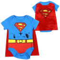 DC Comics Superman Baby Boys Onesie With Cape Free Shipping Houston Kids Fashion Clothing Store