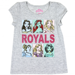 Disney Princess Royals Girls Shirt Featuring 6 Classic Princess Characters Free Shipping Houston Kids Fashion Clothing