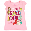 Disney Princess This Girl Can Girls Shirt with Ariel Bell Rapunzel And Snow White Free Shipping Houston Kids Fashion Clothing