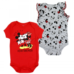 Disney Minnie Mouse And Mickey Mouse Heartbreaker Onesie Set Free Shipping On Minnie Mouse Baby Girls Clothes