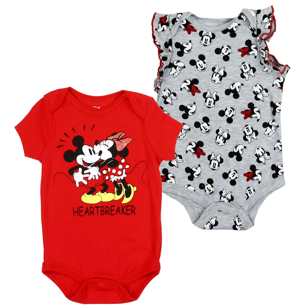 INFANT GIRLS  DISNEY MINNIE MOUSE FLEECE TOP & FOOTED PANT SET SIZES 0/3-6/9 MOS 