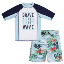 PS Aeropostale Brave The Wave Toddler Boys Swim Trunks And Shirt Set