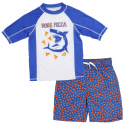 PS Aeropostale Shark Eating Pizza Toddler Boys Swim Trunks And Shirt Set