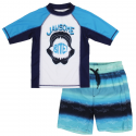 PS Aeropostale Jawsome Bite Shark Swim Trunks And Shirt Set
