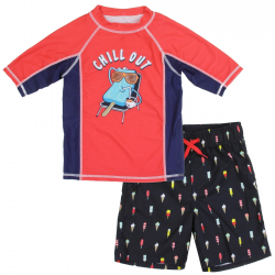 PS Aeropostale Chill Out Toddler Boys Swim Trunks And Shirt Set Free Shipping Houston Kids Fashion Clothing