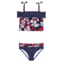 Jantzen Red And White Floral Print 2 Piece Swimsuit