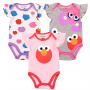 Sesame Street Baby Girls 3 Piece Onesie Set With Elmo And Cookie Monster Free Shipping Houston Kids Clothing Store