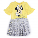 Disney Minnie Mouse Yellow And Blue Floral Print Tulle Dress