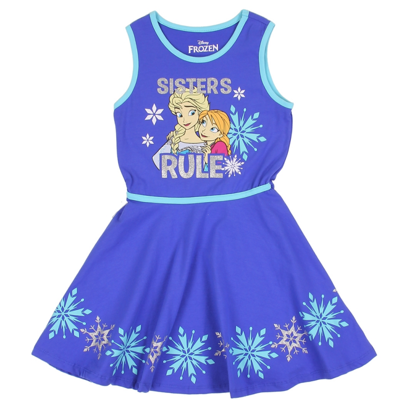 Disney Frozen Anna And Elsa Sisters Rule Girls Knit Dress Free Shipping Houston Kids Fashion Clothing Store