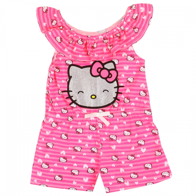 Hello Kitty Pink Knit Toddler Girls Romper Free Shipping Houston Kids Fashion Clothing Store