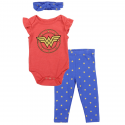 DC Comics Wonder Woman 3 Pc Set With Onesie Pants And Headband Free Shipping Houston Kids Fashion Clothing Store