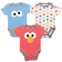 Big Bird Elmo And cookie Monster Sesame Street Baby Boys 3 Piece Onesie Set Free Shipping Houston Kids Fashion Clothing Store