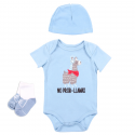 Emporio Baby No Prob-Llamas Baby Boys 3 Piece Layette Onesie Hat And Socks Free Shipping Houston Kids Fashion ClothingSet