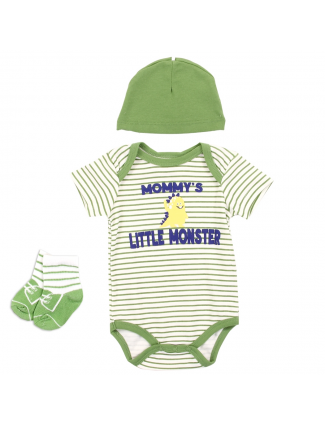 Emporio Baby Mommy's Little Monster Baby Boys 3 Piece Layette Set Free Shipping Houston Kids Fashion Clothing Store