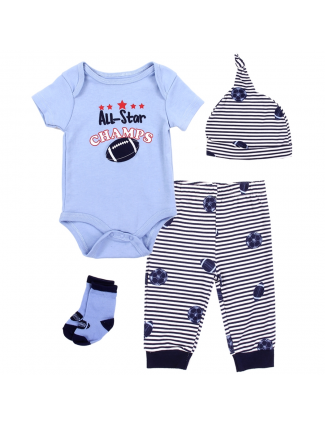 Emporio Baby All Star Champs Baby Boys 4 Piece Layette Set Free Shipping Houston Kids Fashion Cllothing Store