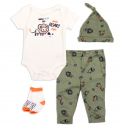 Emporio Baby Small Dude Big Roar Baby Boys 4 Piece Layette Set Free Shipping Houston Kids Fashion Clothing Store