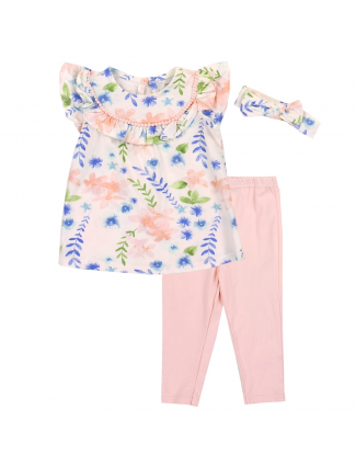 Catherine Malandrino Designer Infant Girls Floral Print Legging 3 Piece Set Free Shipping Houston Kids Fashion Clothing