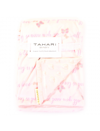 Tahari Baby Girls Super Soft Plush Baby Blanket With Butterflies Free Shipping Houston Kids Fashion Clothing Store