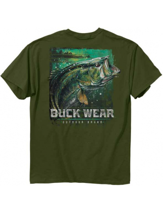 Buck Wear Painted Splatter Bass Adult Shirt Free Shipping Houston Kids Fashion Clothing Store