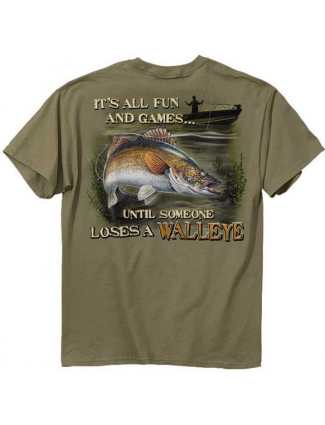 Buck Wear It's All Fun And Games Fishing Adult Shirt Free Shipping Houston Kids Fashion Clothing Store