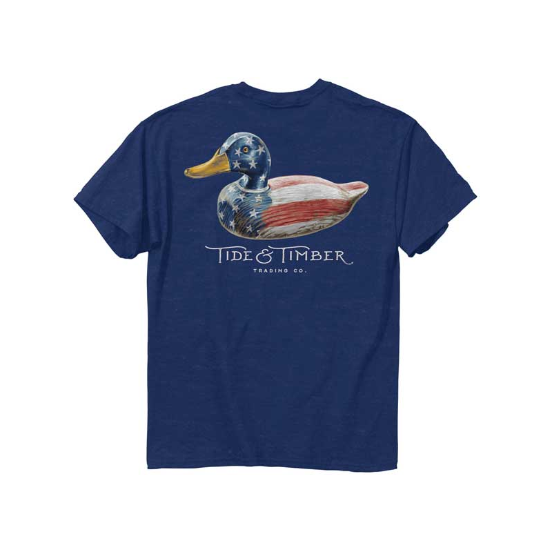 Buck Wear Tide And Timber US Flag Duck Decoy Adult Shirt Free Shipping Houston Kids Fahion Clothing