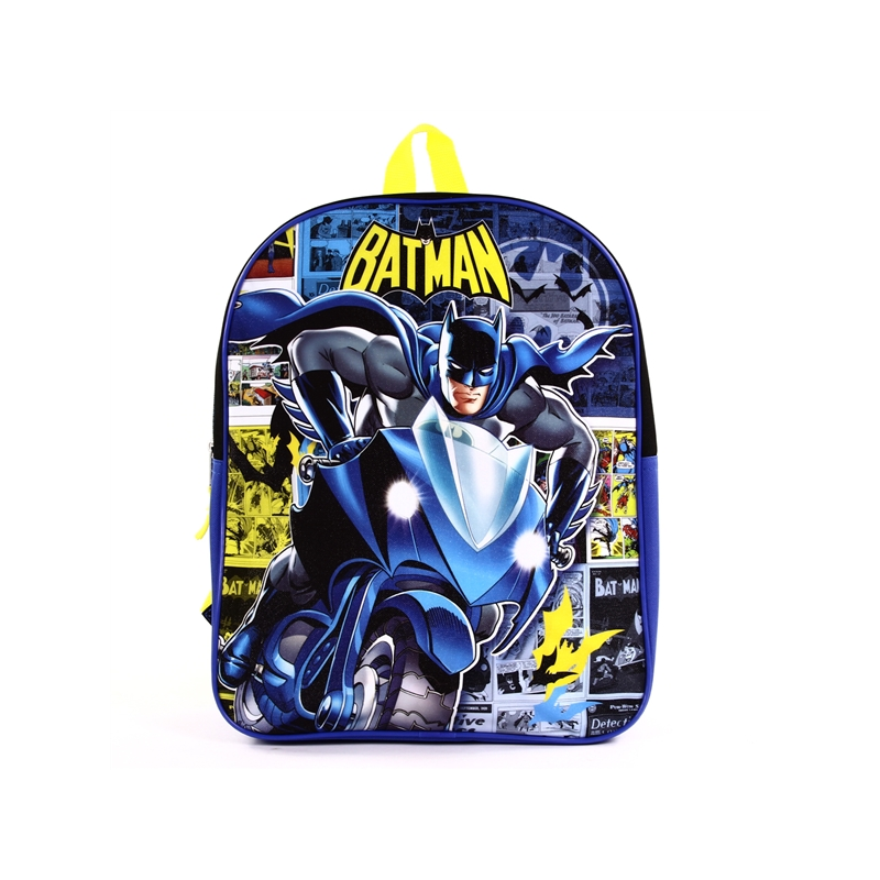 Back To School DC Comics Batman Riding His Batcycle Backpack Free Shipping Houston Kids Fashion Clothing