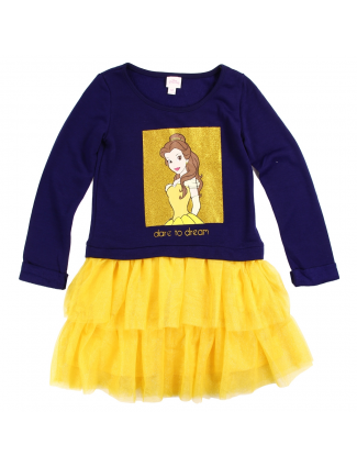 Beauty And The Beast Disney Princess Belle Dare To Dream Tutu Dress With Long Sleeves Free Shipping Houston Kids Fashion Clothin