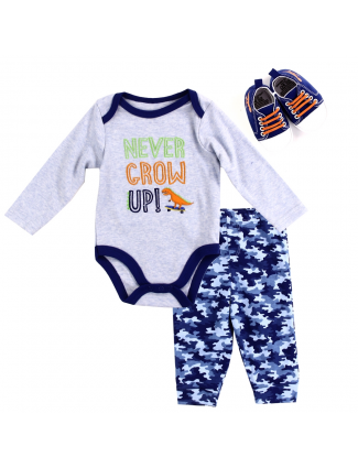 Emporio Baby Never Grow Up Baby Boys 3 Piece Set Free Shipping Houston Kids Fashion Clothing Store