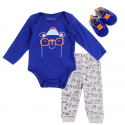 Emporio Bear Wearing Glasses Baby Boys 3 Piece Set Free Shipping Houston Kids Fashion Clothing Store