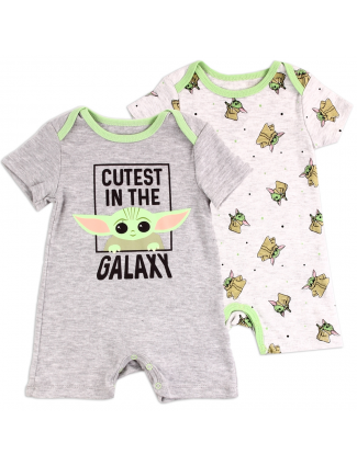 Star Wars Mandalorian Baby Yoda Cutest In The Galaxy Baby Boys Romper Set Free Shipping Houston Kids Fashion Clothing Store