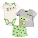 Star Wars Mandalorian Baby Yoda I'm All Ears Shirt And Use The Force Onesie Baby Boys Short Set Free Shipping 