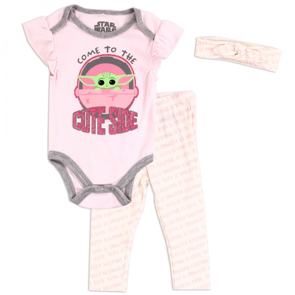 Oost Timor Kauwgom backup Star Wars Baby Yoda Come To The Cute Side Baby Girls Pants Set