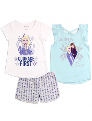 Disney Frozen Anna And Elsa Believe In The Journey 3 Piece Short Set Free Shipping Houston Kids Fashion Clothing
