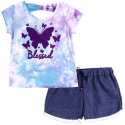 RMLA Blessed Toddler Short Set With Butterflies