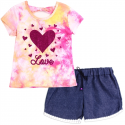 RMLA Girls Toddler Short Set With A Heart