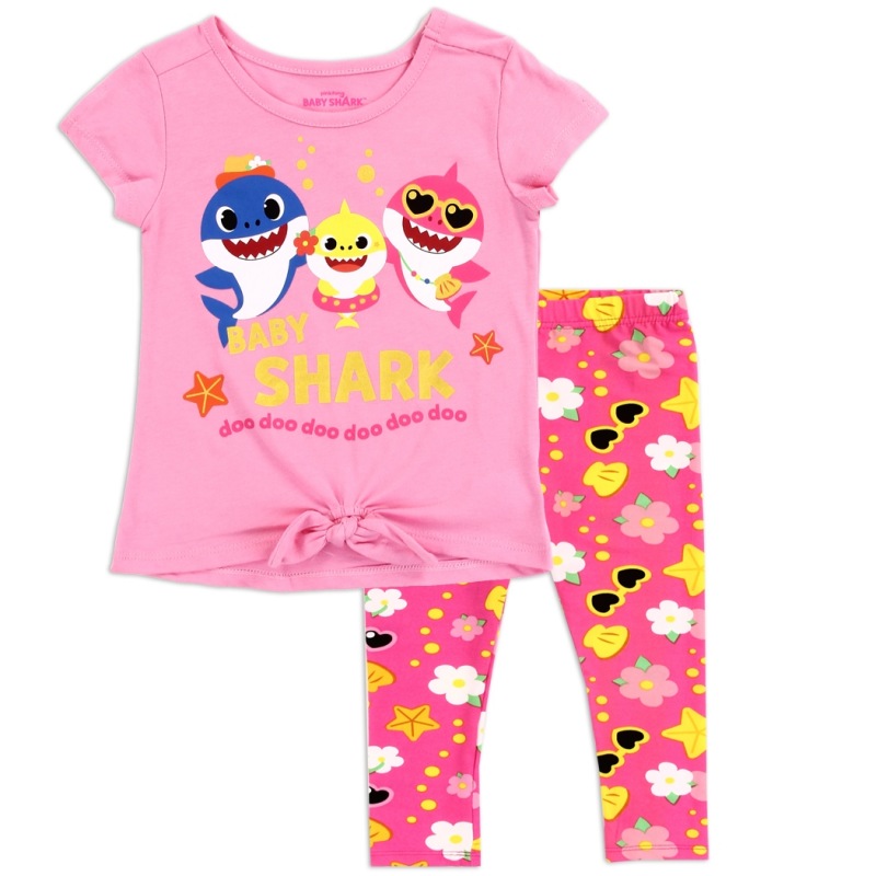 Girls baby shark store pajamas