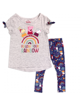 Nick Jr Peppa Pig Follow Yor Rainbow Legging Set Set Free Shipping Houston Kids Fashion Clothing