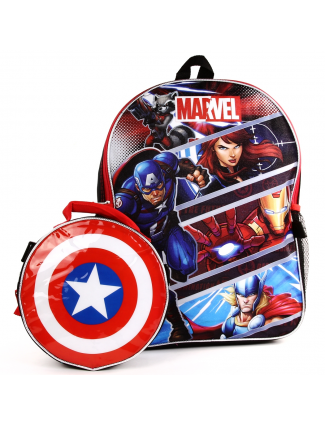 Marvel Comics Backpack And Lunchbox Set With Captain America Iron Man Thor Free Shipping Houston Kids Fashion Clothing