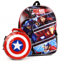 Marvel Comics Backpack And Lunchbox Set With Captain America Iron Man Thor