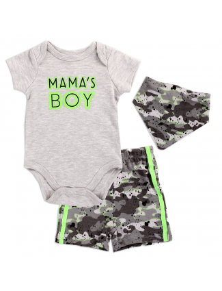 Weeplay Baby Boys Mama's Boy 3 Piece Layette Set Free Shipping Houston Kids Fashion Clothing