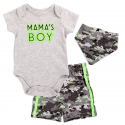 Weeplay Baby Boys Mama's Boy 3 Piece Baby Boys Layette Set