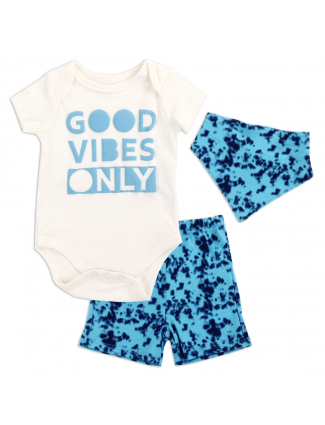 Weeplay Baby Boys Good Vibes Only 3 Piece Baby Boys Layette Set Free Shipping Houston Kids Fashion Clothing Store